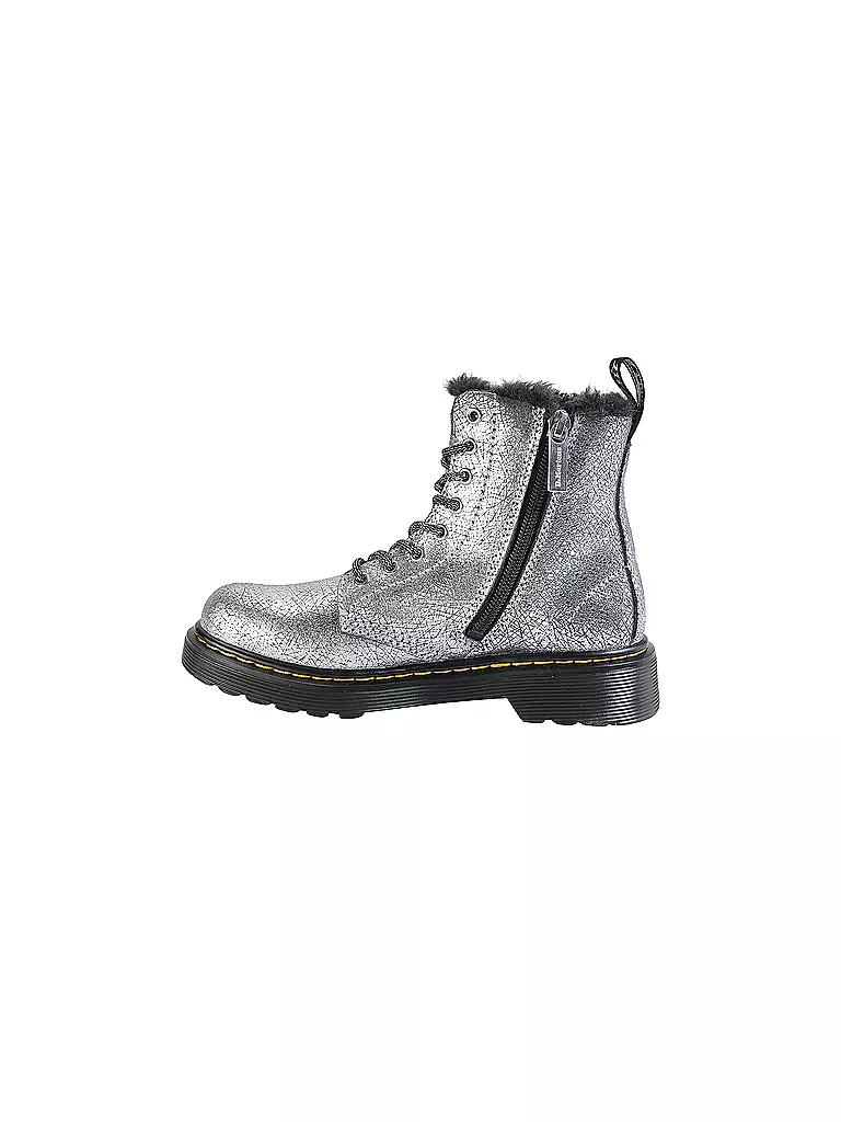 DR. MARTENS | Kinder Stiefel 1460 J SERENA FOIL | silber
