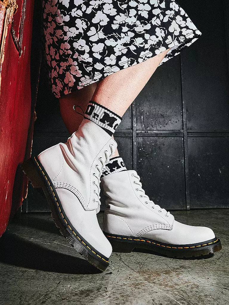 DR. MARTENS | Schnürstiefel - Boots Pascal Virginia 1460 mono | weiss