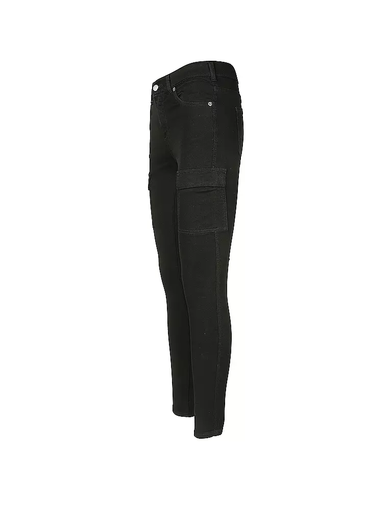 DR.DENIM | Cargohose Skinny Fit Lexy Cargo | schwarz