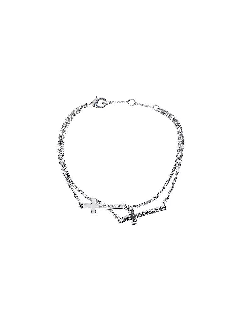 DSQUARED 2 | Armband Double Cross Bracelet | silber