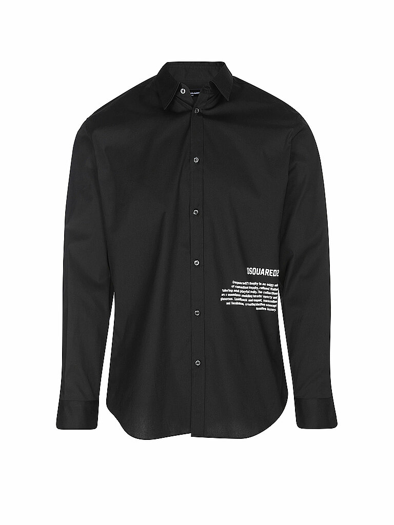 DSQUARED2 Hemd Regular Fit schwarz | 48