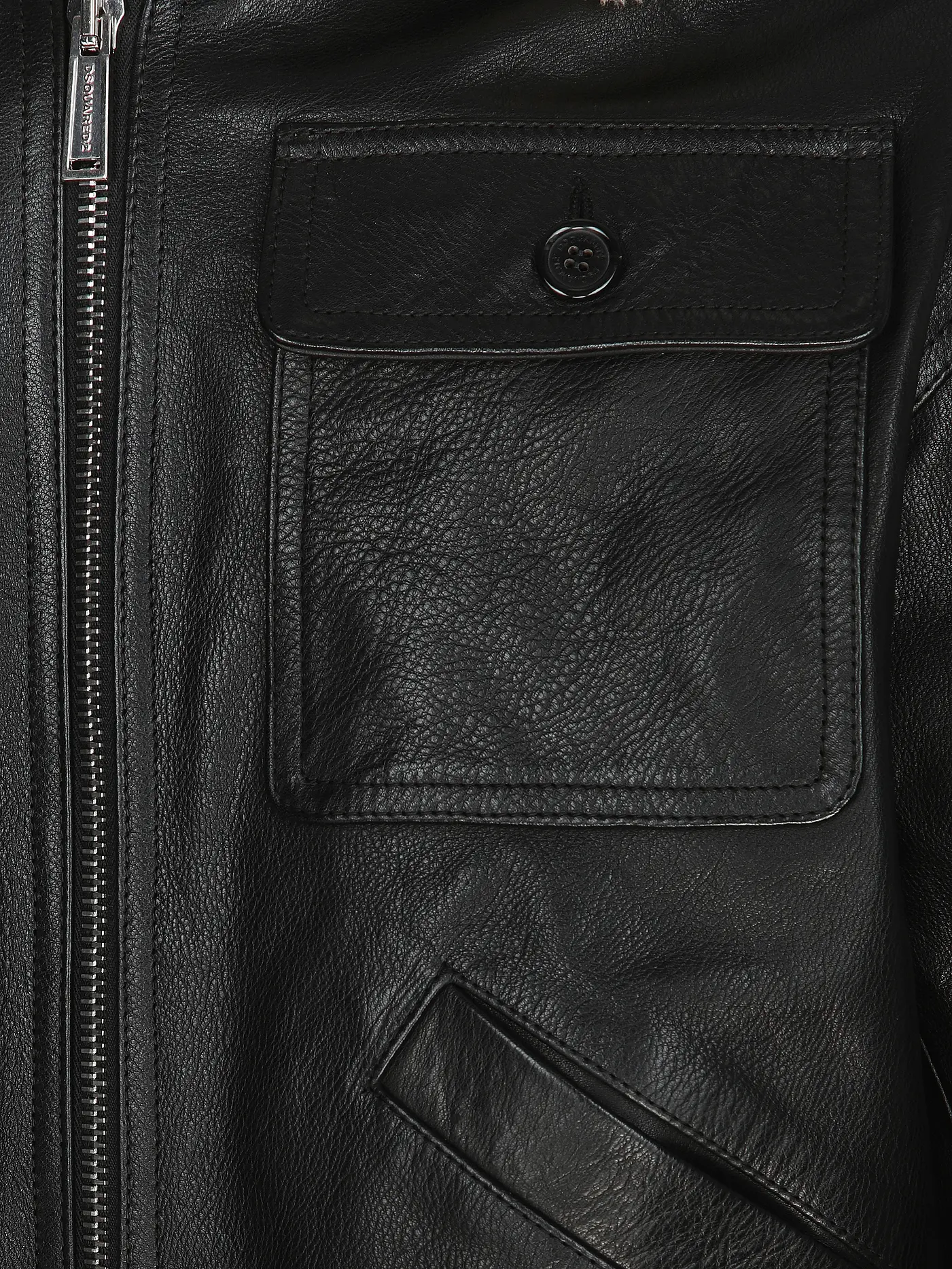 DSQUARED2 | Lederjacke AVIATOR | schwarz