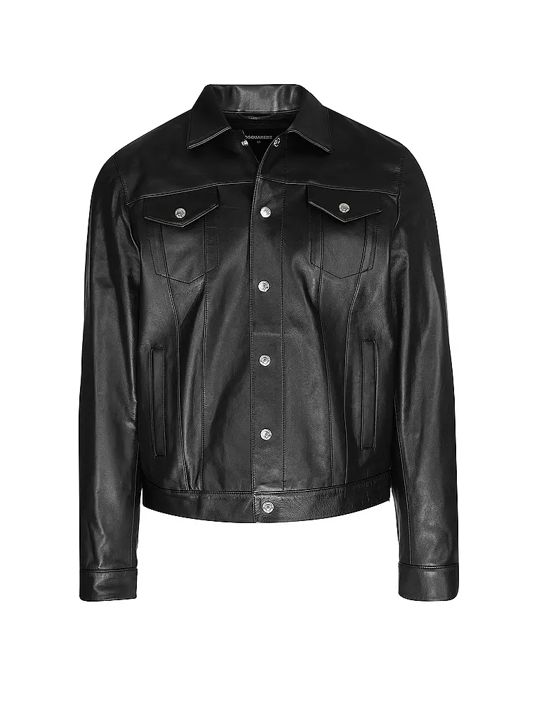 DSQUARED2 | Lederjacke DAN JEAN | schwarz