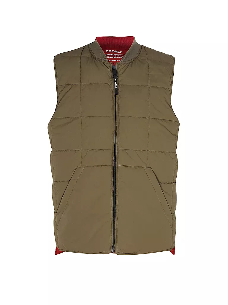 ECOALF | Steppgilet | dunkelrot