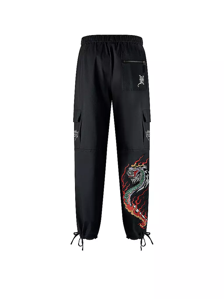 ED HARDY | Cargohose VENOM FLAMES | schwarz