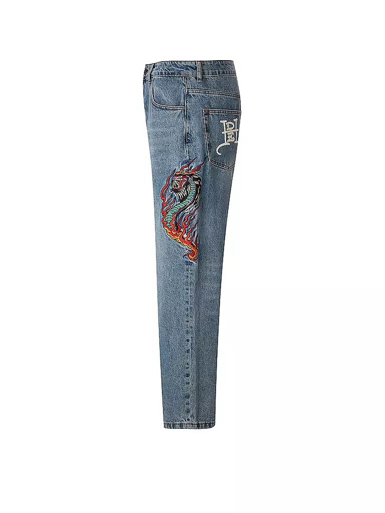 ED HARDY | Jeans Relaxed Fit FLAME SNAKE  | hellblau