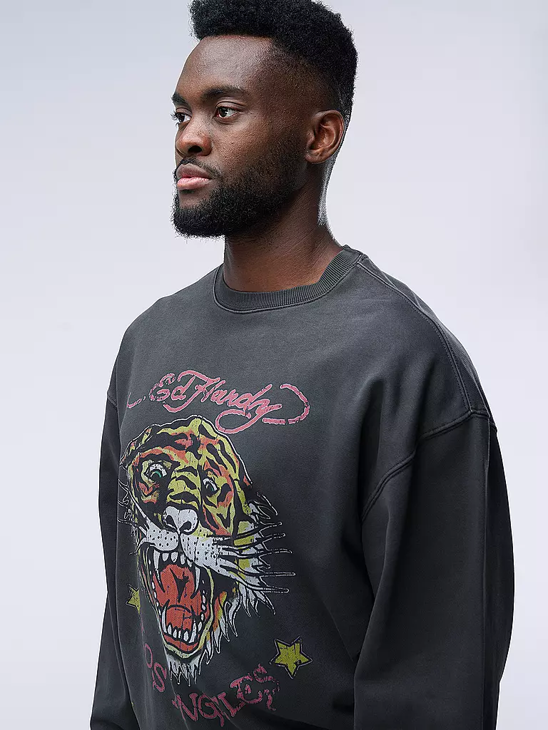 ED HARDY | Pullover TIGER VINTAGE | schwarz