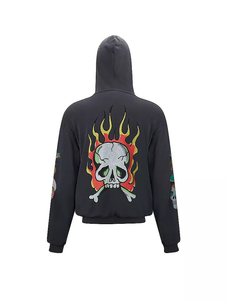 ED HARDY | Sweatjacke BURNING SKULL | schwarz