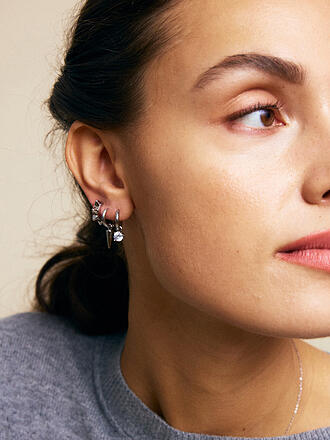 EDBLAD | Ohrringe PEAK HOOPS ICON ONE HEART Steel