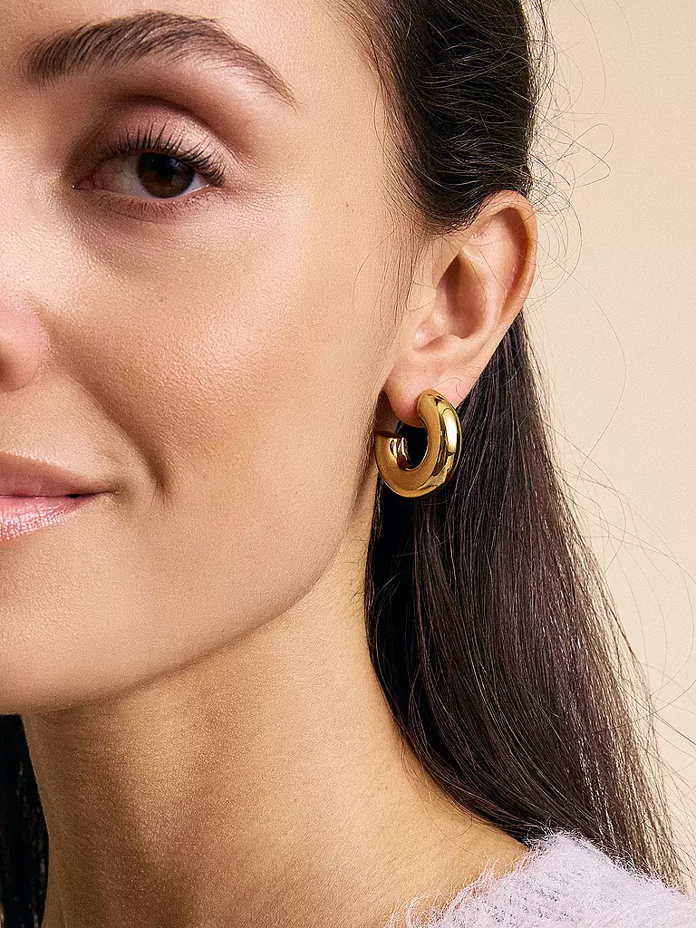 EDBLAD | Creolen CHUNKY CREOLES Small Gold | gold