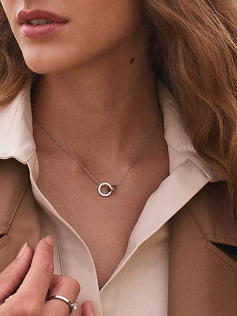 EDBLAD | Halskette ETERNAL ORBIT NECKLACE Steel  | silber