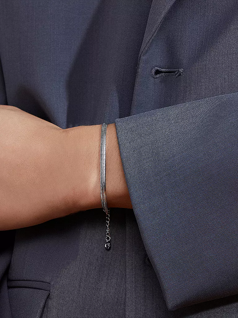 EDBLAD | Halskette HERRINGBONE BRACELET Steel | silber