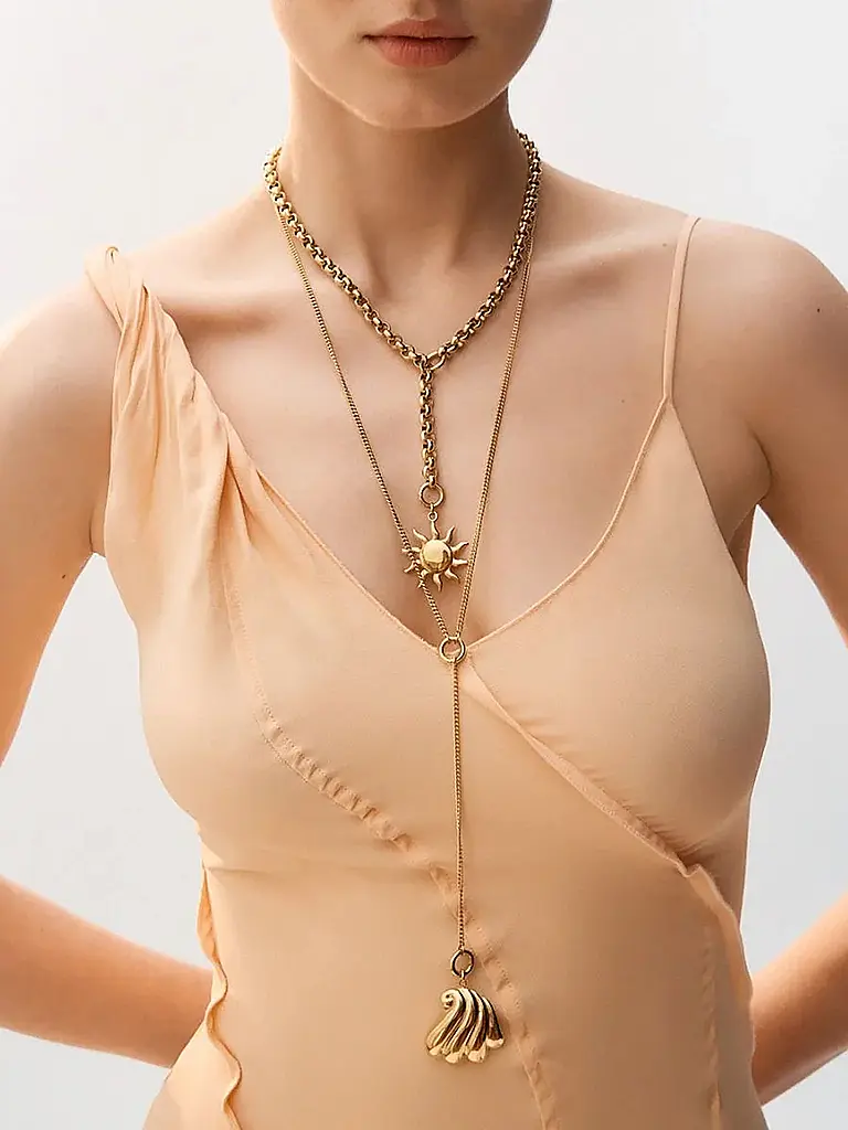EDBLAD | Halskette LOOP CHARM CHAIN Small  | gold