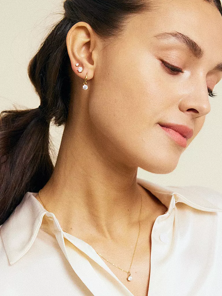 EDBLAD | Ohrringe CROWN HOOPS Gold | gold