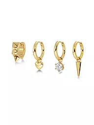 EDBLAD | Ohrringe PEAK HOOPS ICON ONE HEART  Gold | gold