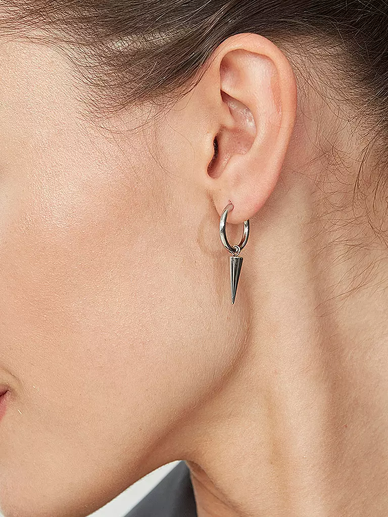 EDBLAD | Ohrringe PEAK HOOPS Steel | silber