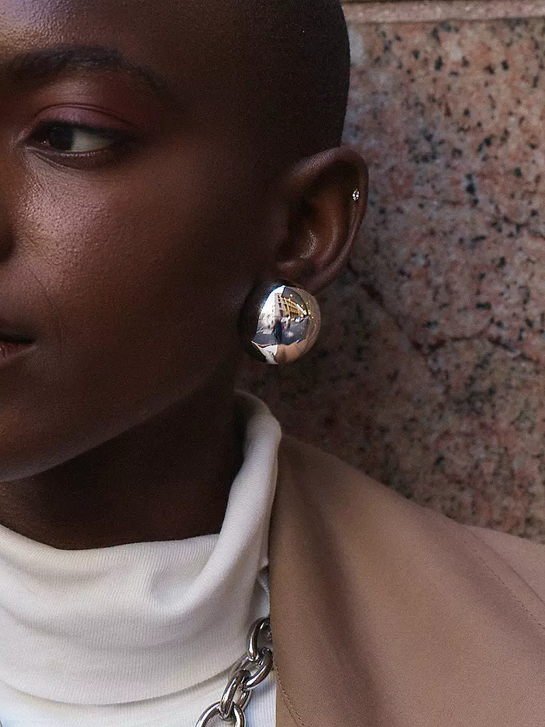 EDBLAD | Ohrstecker BEAD STUDS Maxi Steel | silber