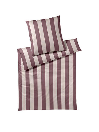 ELEGANTE | Satin-Bettwäsche 70x90cm/140x200cm NIGHT STRIPE Puder
