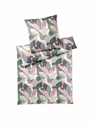 ELEGANTE | Satin-Bettwäsche 70x90cm/140x200cm NIGHT GARDEN Puder