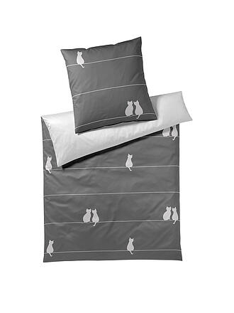 ELEGANTE | Satin Bettwäsche  YOU & ME 70x90/140x200cm Schwarz