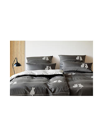 ELEGANTE | Satin Bettwäsche  YOU & ME 70x90/140x200cm Schwarz