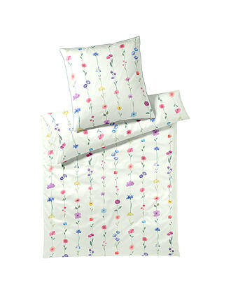 ELEGANTE | Satin Bettwäsche FLOWER SHOW 70x90cm / 140x200cm Pistaziengruen