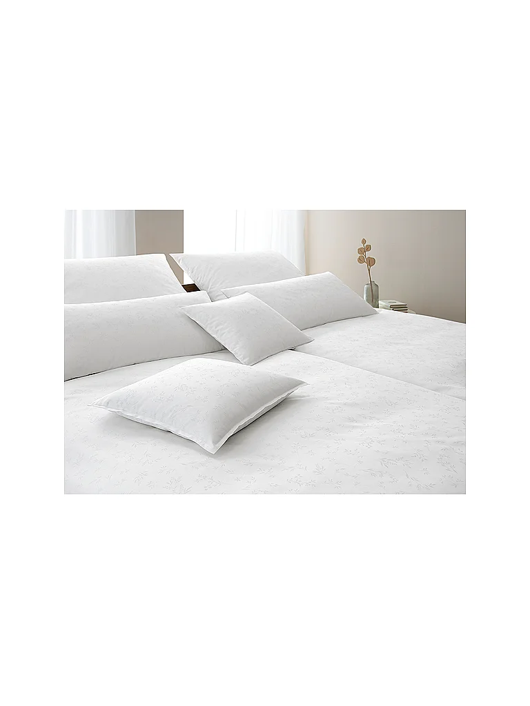 ELEGANTE Ropa de cama de damasco DELIGHT 70x90cm/140x200cm Blanco blanco