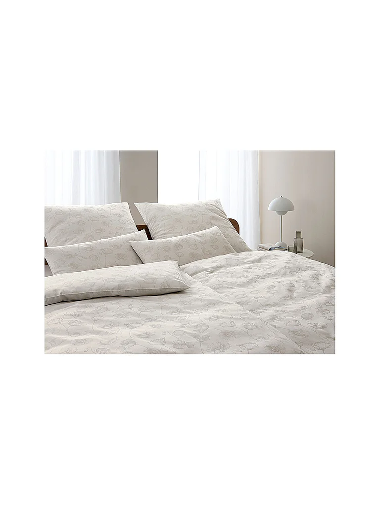 ELEGANTE Ropa de cama de damasco POPPY 70x90cm/140x200cm Naturaleza beige