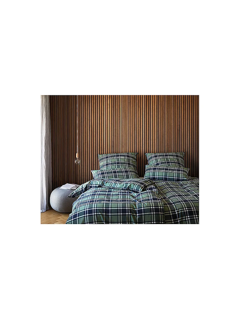 ELEGANTE Ropa de cama de franela MANCHESTER 70x90cm/140x200cm Verde verde oscuro
