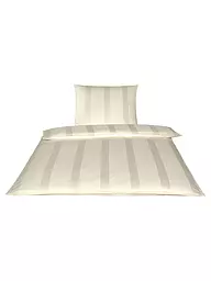 ELEGANTE | Damast Bettwäsche Metropolis 70x90cm/140x200cm Weiss | beige