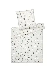 ELEGANTE | Flanell Bettwäsche WINTERWALD 70x90cm/140x200cm Weiss | weiss