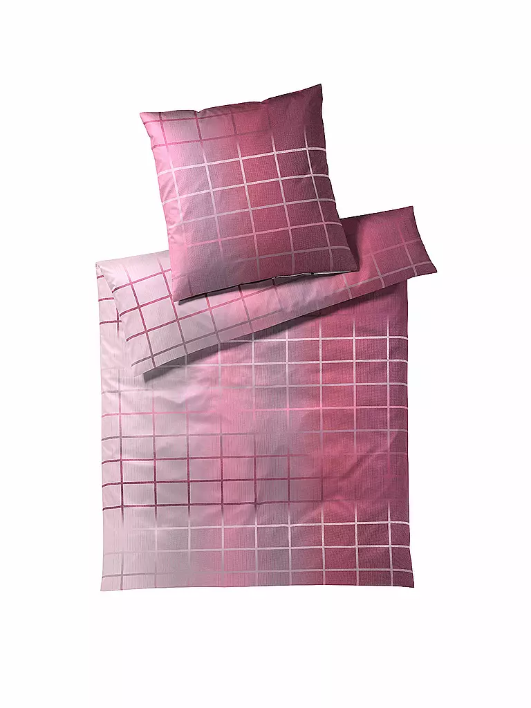 ELEGANTE | Jersey-Bettwäsche-Garnitur "Chart" 70x90cm/140x200cm | pink