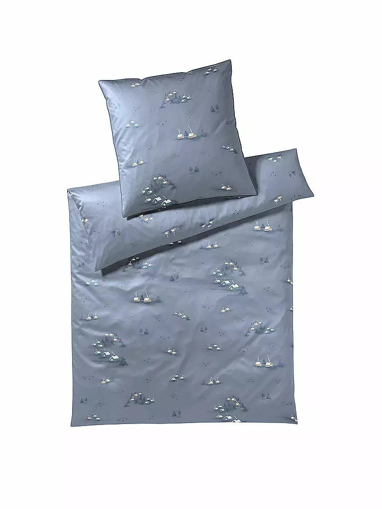 ELEGANTE | Satin Bettwäsche 70x90cm/140x200cm Home Blau | blau