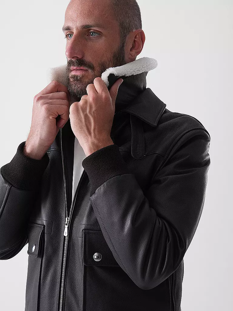 ELEVENTY | Lederjacke | braun