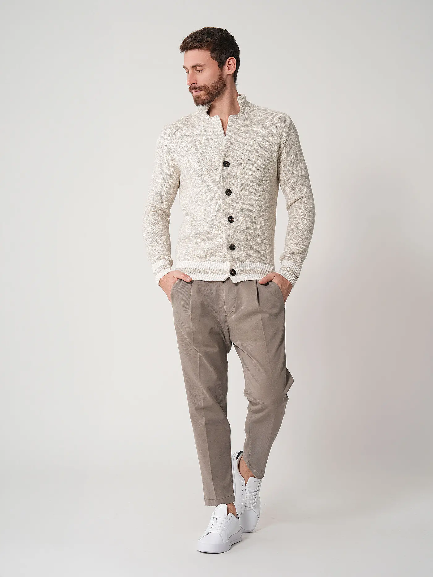 ELEVENTY | Strickjacke LOROPIANA | hellgrau