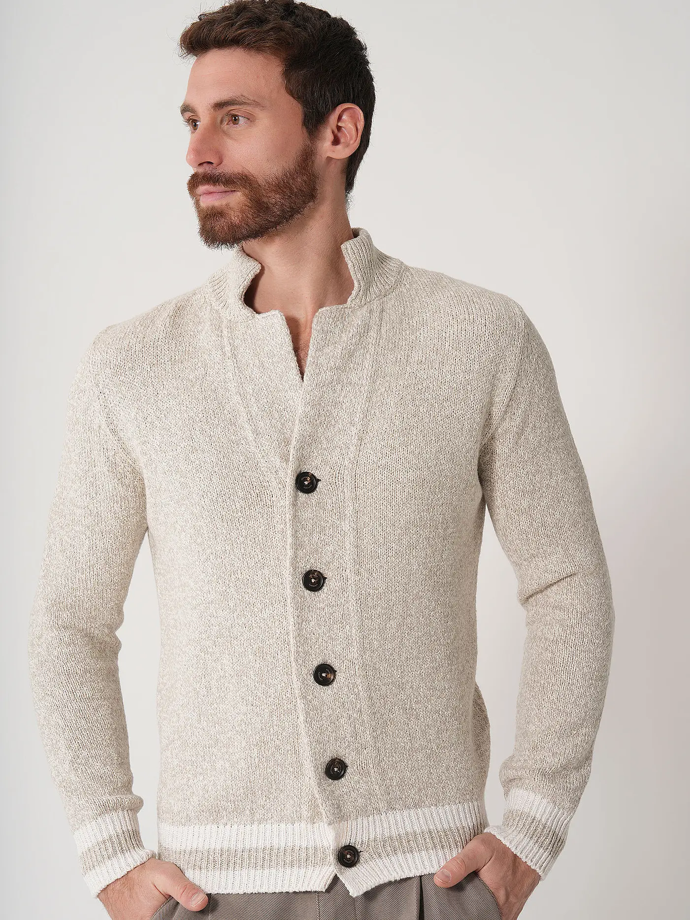 ELEVENTY | Strickjacke LOROPIANA | hellgrau