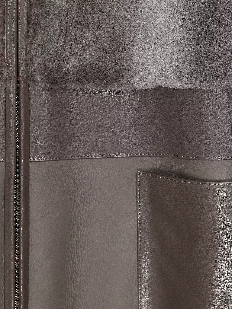 EMPORIO ARMANI | Lammfellmantel | braun