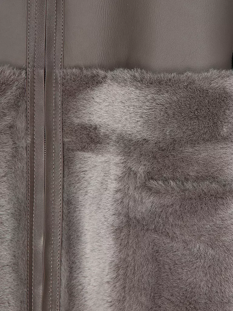 EMPORIO ARMANI | Lammfellmantel | braun