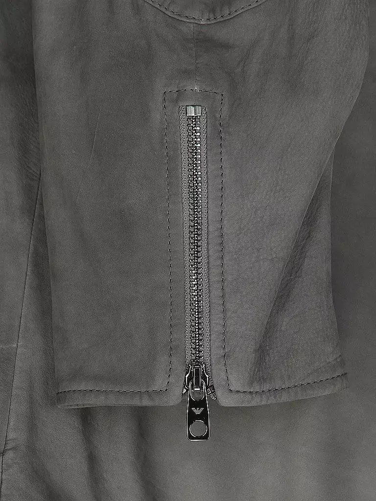 EMPORIO ARMANI | Lederjacke  | grau