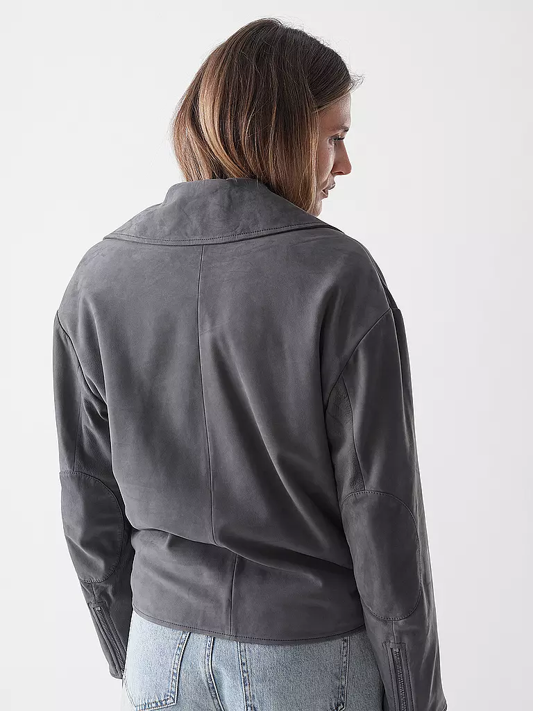 EMPORIO ARMANI | Lederjacke  | grau
