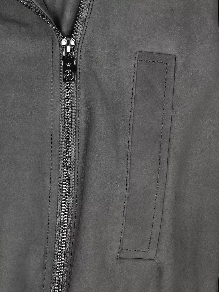 EMPORIO ARMANI | Lederjacke  | grau