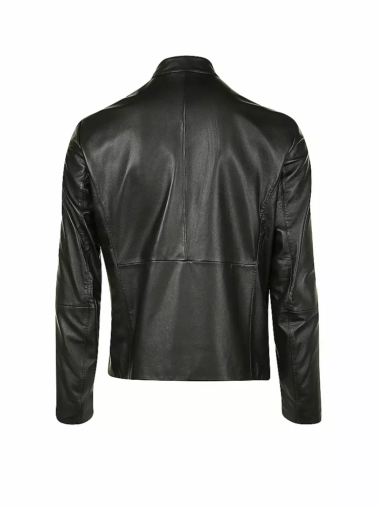 EMPORIO ARMANI | Lederjacke Carry Over | schwarz