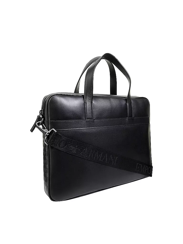 EMPORIO ARMANI | Ledertasche - Laptoptasche | schwarz