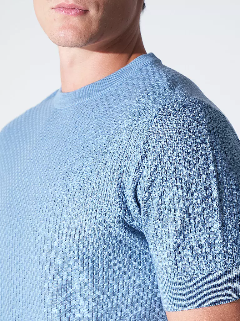 EMPORIO ARMANI | Strick T-Shirt | blau