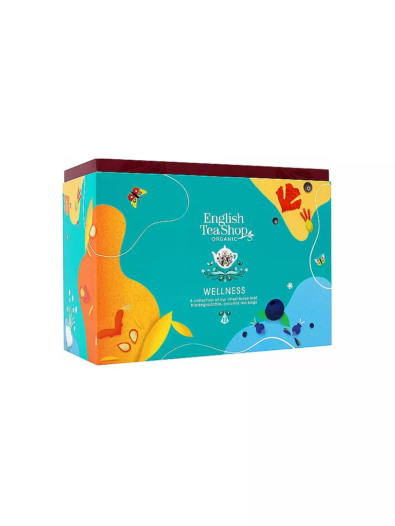 ENGLISH TEA SHOP | Geschenkbox Wellness Tee Kollektion 12 Pyjramiden Beutel | bunt