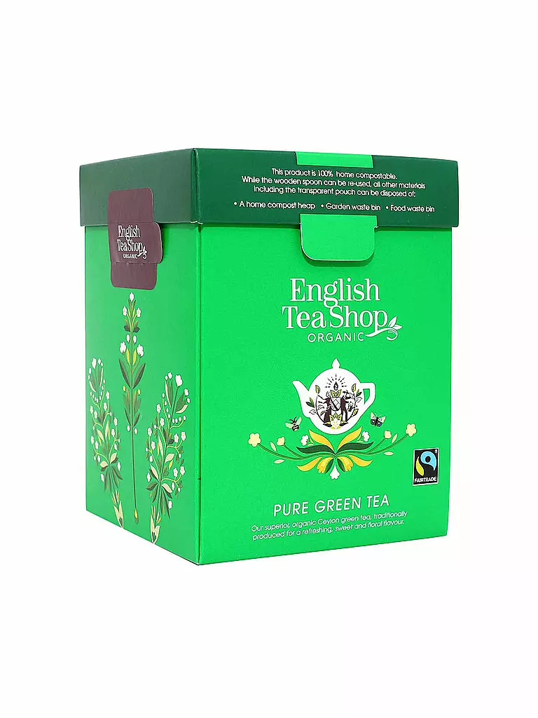 ENGLISH TEA SHOP | Grüner Tee, BIO Fairtrade, Loser Tee, 80g Box | bunt