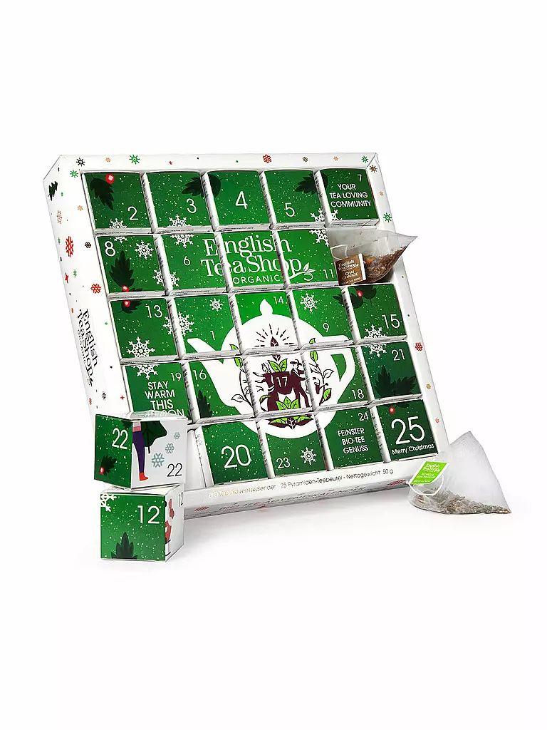 ENGLISH TEA SHOP | Puzzle Tee Adventskalender "Happy Holiday", BIO | grün