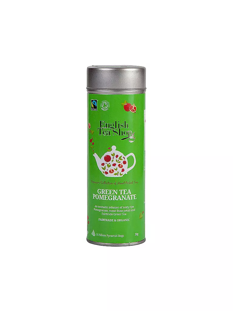 Grüner Tee Zweiter Aufguss Am Nächsten Tag ENGLISH TEA SHOP Tee - Grüner Tee Granatapfel 15 Pyramidenbeutel bunt