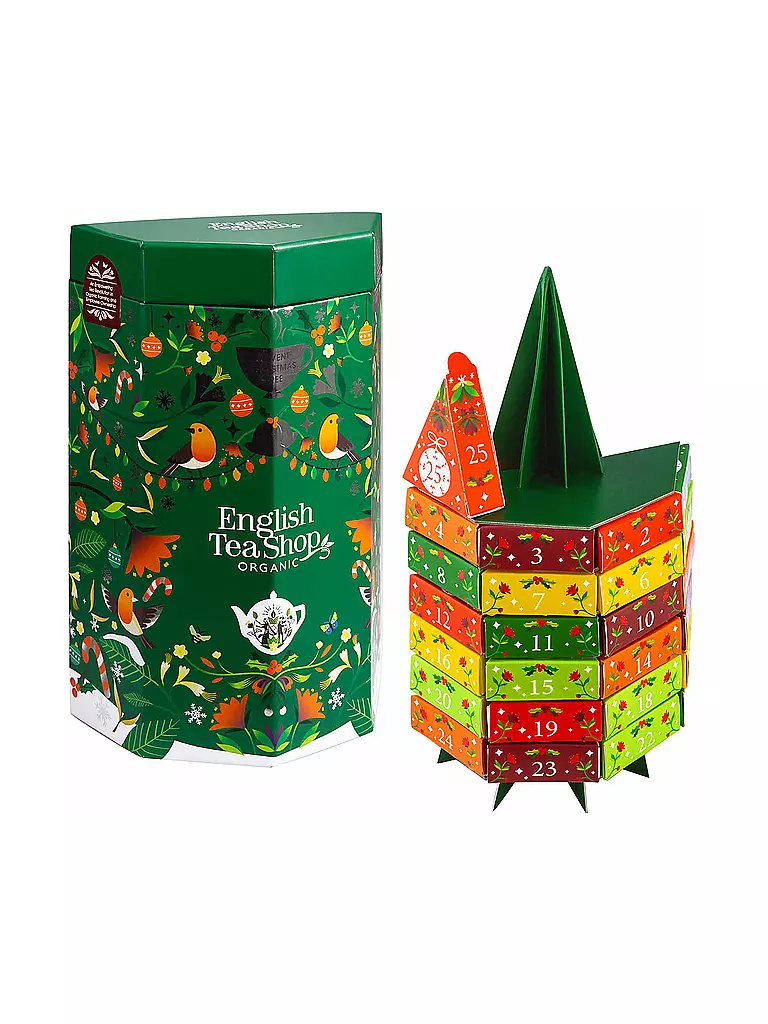 ENGLISH TEA SHOP | Tee Adventskalender "Tannenbaum", BIO, 25 Pyramidenbeutel | 