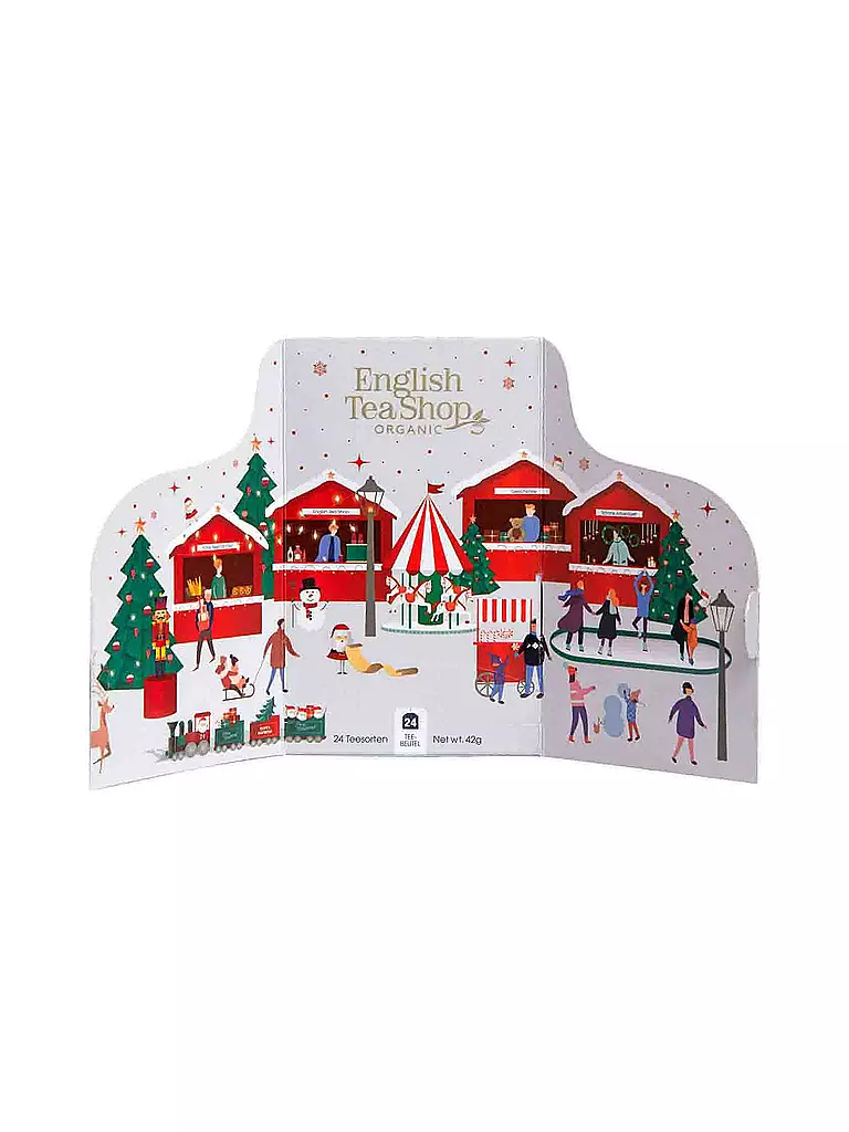 ENGLISH TEA SHOP | Tee Adventskalender 2023 weiß, 24 verschiedene BIO Tees | weiss
